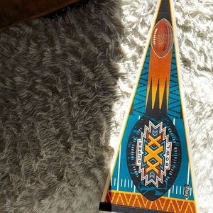 1996 NFL SUPER BOWL XXX COWBOYS STEELERS PENNANT FLAG 29" SUN DEVIL STADIUM RARE